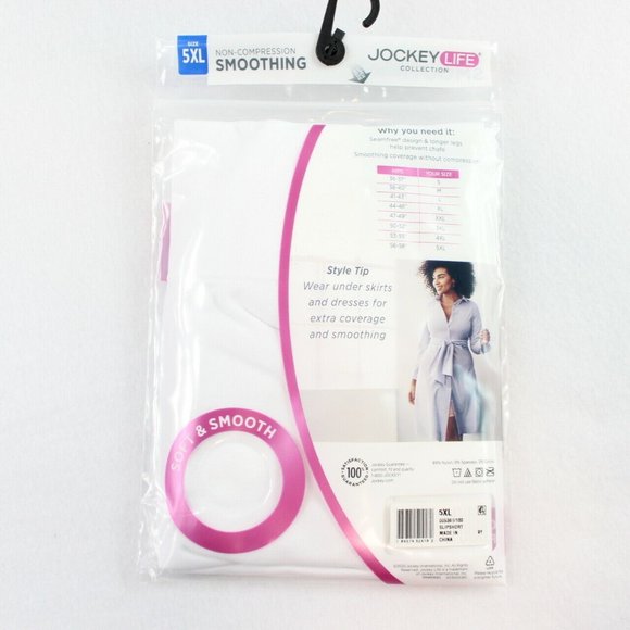 Jockey Life No-Chafe Seamfree Slipshort White - Picture 6 of 8